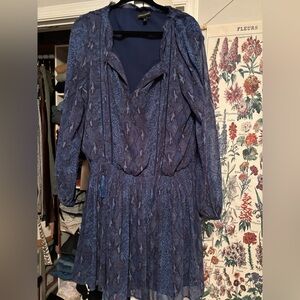 Banana Republic Navy Long Sleeve Dress